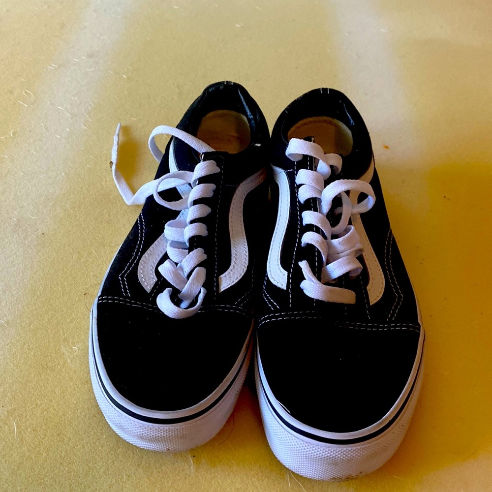 Black and white vans